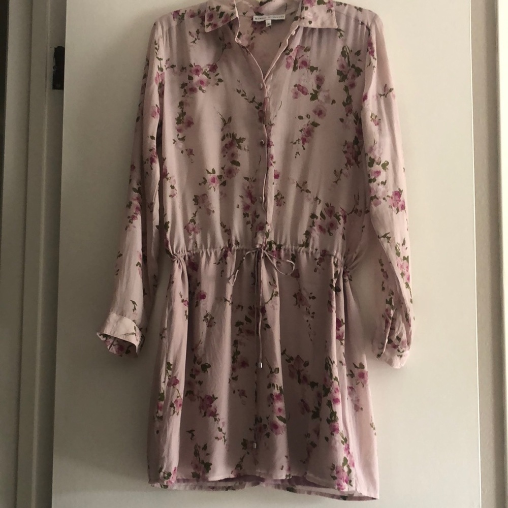 Karina Grimaldi, Long Sleeve Dress, Medium, Lavender w/ floral, Gently worn